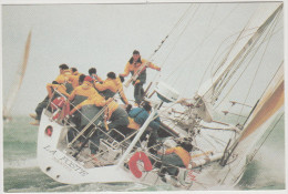 FRANCIA - France - 1990 - Pseudo-PAP - Course Autour Du Monde à La Voile - Carte Postale Oblitérée Avec Texte D´Yves ... - Pseudo-entiers Officiels