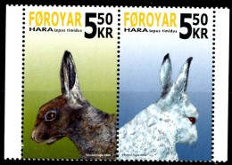 FAROER / FOROYAR 2005** - Lepre - 2 Val. In Block MNH Come Da Scansione. - Rabbits