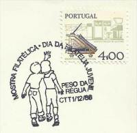 Portugal Cachet Commémoratif  Expo Philatelique Jeunesse Peso Da Régua 1986 Event Postmark Youth Stamp Expo - Maschinenstempel (Werbestempel)