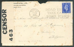 Second Wolrd War Cover 2½ Canc. RICHMOND SURREY 7 Sept. 1939 To Antwerp (BE) + Censor 463 - 10034 Interresting Date 3/9 - Storia Postale