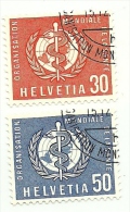 1960 - Svizzera S421/22 Org. Mondiale Sanità C3497 - OMS