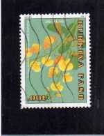 BURKINA FASO 1997 FLORA FLORE FLOWERS FLEURS FIORI 400 F CLOTALARIA RETUSA USED USATO OBLITERE' - Burkina Faso (1984-...)