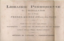 Buvard "Librairie Perrosienne" Perros-Guirec (Côtes Du Nord) - L