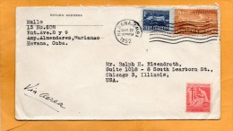 Cuba 1952 Cover Mailed To USA - Oblitérés
