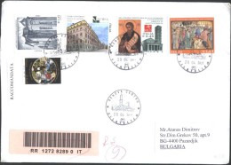 Mailed Cover With Stamps From Italy To Bulgaria - 2011-20: Afgestempeld