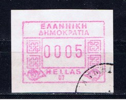 GR+ Griechenland 1991 Mi 9 Automatenmarke ATM Ziffer 0005 Dr - Timbres De Distributeurs [ATM]