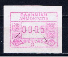 GR+ Griechenland 1991 Mi 9 Automatenmarke ATM Ziffer 0005 Dr - Timbres De Distributeurs [ATM]