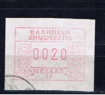 GR+ Griechenland 1991 Mi 9 Automatenmarke ATM Ziffer 0020 Dr - Viñetas De Franqueo [ATM]