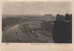 AK Walter Hahn 8616 Elbsandsteingebirge Bastei Aussicht Lilienstein Sächsische Schweiz - Bastei (sächs. Schweiz)