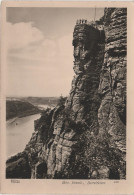 AK Walter Hahn 3181 Sächsische Schweiz Basteifelsen Bastei Bei Rathen Wehlen Pirna Königstein Schandau Dresden - Bastei (sächs. Schweiz)