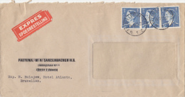STAMPS ON COVER, NICE FRANKING, KING, 1953, BELGIUM - Covers & Documents