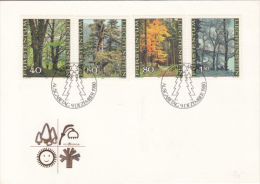 TREE, FORESTRY, EMBOISED SPECIAL COVER, 1980, LIECHTENSTEIN - Brieven En Documenten