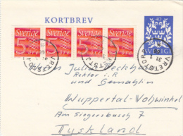 COAT OF ARMS, PC STATIONERY, ENTIER POSTAL, 1966, SWEDEN - Entiers Postaux