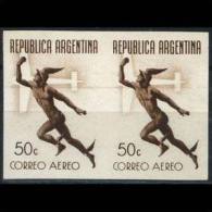 ARGENTINA 1940 - Scott# C39 Mercury Pair Imperf. Set Of 2 MNH (XA188) - Unused Stamps
