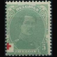 BELGIUM 1914 - Scott# B25 King Design Shift 5c LH (XB861) - Andere & Zonder Classificatie