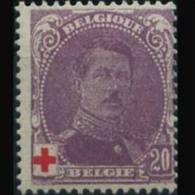 BELGIUM 1914 - Scott# B27 King Design Shift 20c LH (XB874) - Sonstige & Ohne Zuordnung