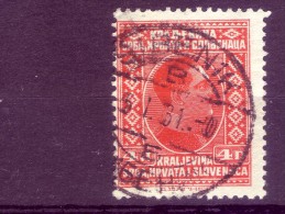 KING ALEXANDER-4 D-POSTMARK-ŠIBENIK-SHS-CROATIA-YUGOSLAVIA-1926 - Usati