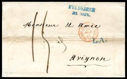 AUSTRIA TO FRANCE "L.A." Prephilatelic Cover 1848 VF - ...-1850 Vorphilatelie