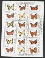 Poland 1991 Butterflies X 3 Sets - 1 Sheet Fold MNH DC.008 - Unused Stamps