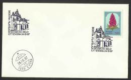 Portugal Cachet Commémoratif Journée Du Timbre Évora Eglise 1987 Event Pmk Stamp Day Church - Maschinenstempel (Werbestempel)