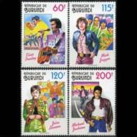 BURUNDI 1994 - Scott# 715-8 Singers-Elvis Etc. Set Of 4 MNH (XN868) - Nuevos