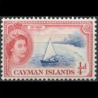 CAYMAN IS. 1953 - Scott# 135 Catboat 1/4p LH (XB394) - Caimán (Islas)