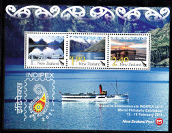 New Zealand Indipex Souvenir Sheet World Stamp Exhibition Mint NH - Nuevos