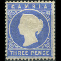 GAMBIA 1880 - Scott# 8 Queen 3p No Gum (XO185) - Gambie (1965-...)