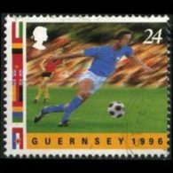 GUERNSEY 1996 - Scott# 567a European Soccer 24p Used (XE092) - Guernsey