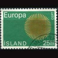 ICELAND 1970 - Scott# 421 Europa 25k Used (XH702) - Oblitérés