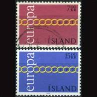 ICELAND 1971 - Scott# 429-30 Europa Set Of 2 Used (XH861) - Oblitérés