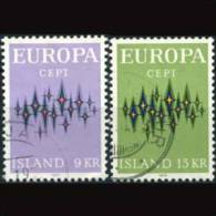 ICELAND 1972 - Scott# 439-40 Europa Set Of 2 Used (XH955) - Used Stamps
