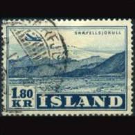ICELAND 1947 - Scott# C27 View-Mountain 1.8k Used (XM169) - Oblitérés