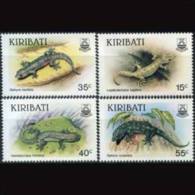 KIRIBATI 1986 - Scott# 480-3 Lizards Set Of 4 LH (XN366) - Kiribati (1979-...)