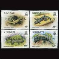 KIRIBATI 1986 - Scott# 480-3 Lizards Specimen Set Of 4 MNH (XB411) - Kiribati (1979-...)