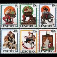 LESOTHO 1981 - Scott# 344-9 Paintings By Rockwell Set Of 6 MNH (XR102) - Lesotho (1966-...)
