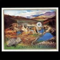 LESOTHO 1982 - Scott# 356 S/S WWF-Jackal MNH (XR104) - Lesotho (1966-...)