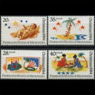 MICRONESIA 1984 - Scott# 22+C7-9 Christmas Set Of 4 LH (XO342) - Micronésie