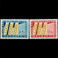 NETHERLANDS 1962 - Scott# 413-4 FAO Hunger Set Of 2 MNH (XG600) - Nuevos