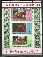 Trinidad & Tobago      "Christmas 1972"      Souv. Sheet    SC# 230a    MNH** - Trinidad & Tobago (1962-...)