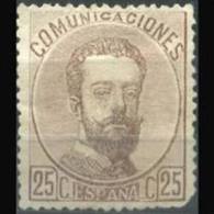 SPAIN 1873 - Scott# 184 King Amadeo 25c No Gum (XA620) - Nuovi