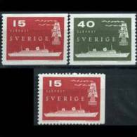 SWEDEN 1958 - Scott# 521-3 Ships-Mail Service Set Of 3 LH (XK428) - Ungebraucht