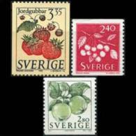 SWEDEN 1993 - Scott# 2004-8 Fruits 2.4-3.35k MNH (XJ991) - Nuevos