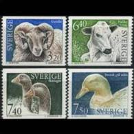 SWEDEN 1994 - Scott# 2055-60A Domestic Animals 3.2-7.5k MNH (XK161) - Nuevos