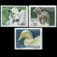 SWEDEN 1994 - Scott# 2059-60A Farm Animals 6.4-7.5k MNH (XV612) - Nuevos