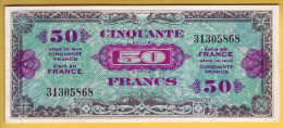 BILLET FRANCAIS - BILLET DU TRESOR - 50 Francs (verso Drapeau) - - 1944 Vlag/Frankrijk