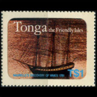 TONGA 1981 - Scott# 492 Ship 1p MNH (XS280) - Tonga (1970-...)