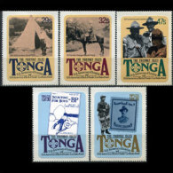 TONGA 1982 - Scott# 504-8 Scouting Year Imperf. Set Of 5 MNH (XS318) - Tonga (1970-...)