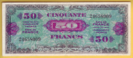 BILLET FRANCAIS - BILLET DU TRESOR - 50 Francs (verso Drapeau) - - 1944 Drapeau/France