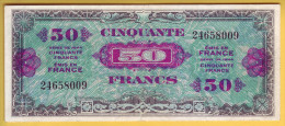 BILLET FRANCAIS - BILLET DU TRESOR - 50 Francs (verso Drapeau) - - 1944 Bandiera/Francia